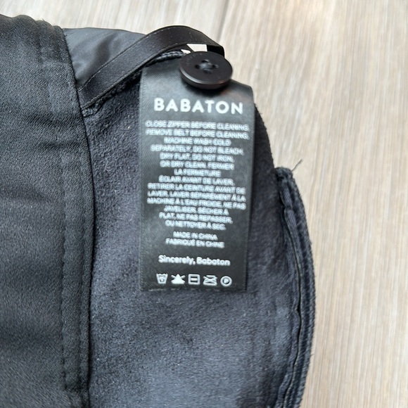 Babaton vegan leather pleated belted high waist pants size 6 excellent condition - Picture 5 of 6